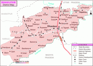 Dholpur District map