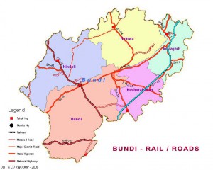Bundi Railway & Road Map
