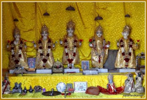 Raghunathji temple idols - Shri Ram with his three brothers and Sita