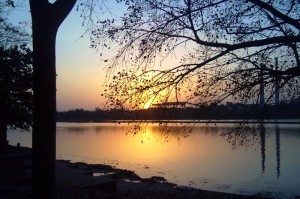 Sunset scene of River Chambal